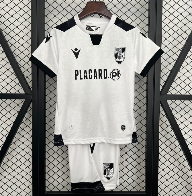 2025-26 Vitória de Guimarães Kids Home Soccer Kits Shirt With Shorts